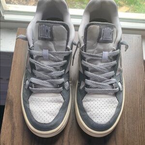 Nike Gray and White Sneakers Retro Design